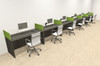 Six Person Modern Accoustic Divider Office Workstation Desk Set, #OT-SUL-SPRA69
