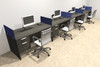 Four Person Modern Accoustic Divider Office Workstation Desk Set, #OT-SUL-SPRB72