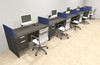 Five Person Modern Accoustic Divider Office Workstation Desk Set, #OT-SUL-SPRB73