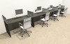 Four Person Modern Accoustic Divider Office Workstation Desk Set, #OT-SUL-SPRG67