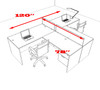 Two Person Modern Accoustic Divider Office Workstation Desk Set, #OT-SUL-SPRG78