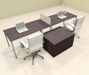 Two Person Modern Acrylic Divider Office Workstation, #AL-OPN-SP11