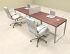 Two Person Modern Acrylic Divider Office Workstation, #AL-OPN-SP4