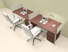 Two Person Modern Acrylic Divider Office Workstation, #AL-OPN-SP52