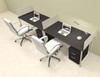 Two Person Modern Acrylic Divider Office Workstation, #AL-OPN-SP54