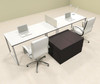 Two Person Modern Acrylic Divider Office Workstation, #AL-OPN-SP7