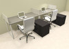 Two Person Modern Acrylic Divider Office Workstation, #AL-OPN-SP80