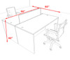 Two Person Modern Acrylic Divider Office Workstation Desk Set, #OF-CPN-FP1