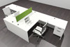 Two Person Modern Accoustic Divider Office Workstation Desk Set, #OF-CPN-FPRA37