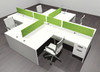 Four Person Modern Accoustic Divider Office Workstation Desk Set, #OF-CPN-FPRA41