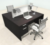 Two Person Modern Aluminum Organizer Divider Office Workstation Desk Set, #OT-SUL-FPS16