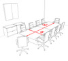 Modern Rectangular 12' Conference table, #OT-SUL-C34