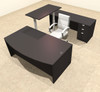 4PC U Shape Modern Executive Office Desk w/Height Adjustable Desk, OT-SUL-UH4