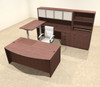 7PC U Shape Modern Executive Office Desk w/Height Adjustable Desk, OT-SUL-UH46