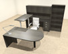 6PC U Shape Modern Executive Office Desk w/Height Adjustable Desk, OT-SUL-UH59