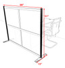 One Loft Modern Office Home Aluminum Frame Partition / Divider / Sneeze Guard, #UT-ALU-P1-B
