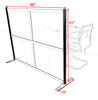 One Loft Modern Office Home Aluminum Frame Partition / Divider / Sneeze Guard, #UT-ALU-P2-B