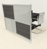 One Loft Modern Office Home Aluminum Frame Partition / Divider / Sneeze Guard, #UT-ALU-P4-C