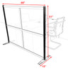 One Loft Modern Office Home Aluminum Frame Partition / Divider / Sneeze Guard, #UT-ALU-P7-A