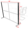 One Loft Modern Office Home Aluminum Frame Partition / Divider / Sneeze Guard, #UT-ALU-P9