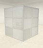 One L Shaped Loft Modern Office Home Aluminum Frame Partition / Divider / Sneeze Guard, #UT-ALU-P37-C