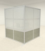 One L Shaped Loft Modern Office Home Aluminum Frame Partition / Divider / Sneeze Guard, #UT-ALU-P38-A