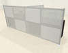 One T Shaped Loft Modern Office Home Aluminum Frame Partition / Divider / Sneeze Guard, #UT-ALU-P49-C