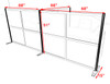 One T Shaped Loft Modern Office Home Aluminum Frame Partition / Divider / Sneeze Guard, #UT-ALU-P51-B