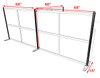 One T Shaped Loft Modern Office Home Aluminum Frame Partition / Divider / Sneeze Guard, #UT-ALU-P53-B