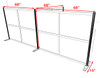 One T Shaped Loft Modern Office Home Aluminum Frame Partition / Divider / Sneeze Guard, #UT-ALU-P56