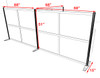 One T Shaped Loft Modern Office Home Aluminum Frame Partition / Divider / Sneeze Guard, #UT-ALU-P60
