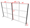 One T Shaped Loft Modern Office Home Aluminum Frame Partition / Divider / Sneeze Guard, #UT-ALU-P62-A