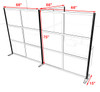 One T Shaped Loft Modern Office Home Aluminum Frame Partition / Divider / Sneeze Guard, #UT-ALU-P64-A