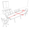 Modern Boat shaped 12' Feet Conference Table, #OF-CON-CW15