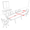 Modern Boat shaped 12' Feet Conference Table, #OF-CON-CW16