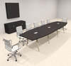 Modern Boat shaped 14' Feet Conference Table, #OF-CON-CW27