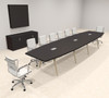 Modern Boat shaped 16' Feet Conference Table, #OF-CON-CW34