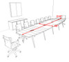 Modern Boat shaped 18' Feet Conference Table, #OF-CON-CW40