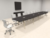 Modern Boat shaped 20' Feet Conference Table, #OF-CON-CW48