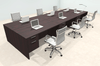 Six Person Modern Office Workstation Desk Set, #OT-SUL-FPN23