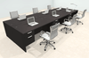 Six Person Modern Office Workstation Desk Set, #OT-SUL-FPN24