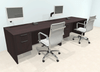 Two Person Modern Office Workstation Desk Set, #OT-SUL-SPN23