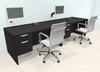 Two Person Modern Office Workstation Desk Set, #OT-SUL-SPN24