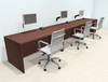 Three Person Modern Office Workstation Desk Set, #OT-SUL-SPN6