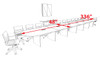 Modern Racetrack 28' Feet Conference Table, #OF-CON-CR73