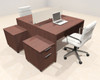 Two Person Modern Acrylic Divider Office Workstation Desk Set, #OT-SUS-FP27