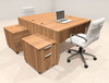 Two Person Modern No Panel Office Workstation Desk Set, #OT-SUS-FPN26