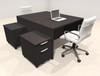 Two Person Modern No Panel Office Workstation Desk Set, #OT-SUS-FPN29