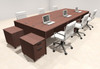 Six Person Modern No Panel Office Workstation Desk Set, #OT-SUS-FPN37