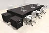 Six Person Modern No Panel Office Workstation Desk Set, #OT-SUS-FPN39